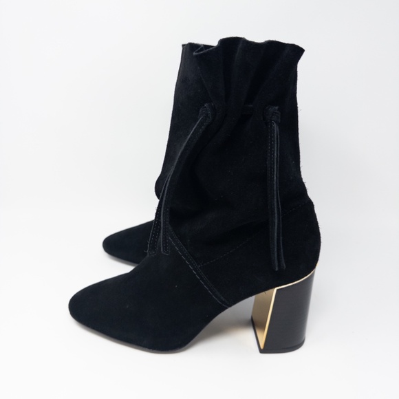 Tory Burch Gigi Slouch Knot Suede Boots 85 MM Size 8.5 Bootie - Picture 4 of 9